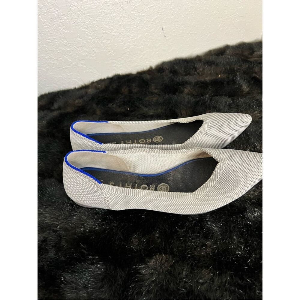 Rothy’s The Point in Flax Birdseye **Retired** Size 8.5 flats shoes